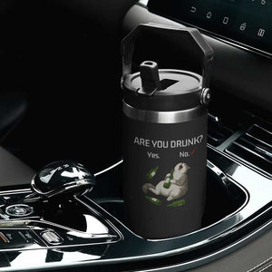 Cat Lover Humor Flip Straw Tumbler Are You Drunk Funny Beer Gift TS12 Print Your Wear