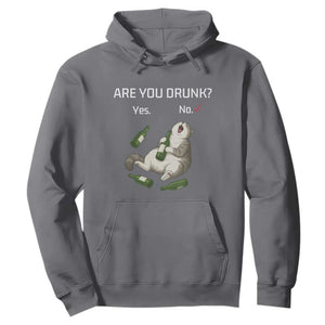Cat Lover Humor Hoodie Are You Drunk Funny Beer Gift TS12 Charcoal Print Your Wear