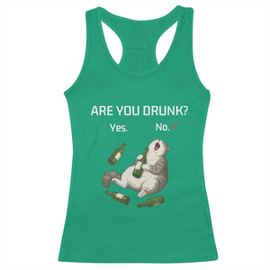 Cat Lover Humor Racerback Tank Top Are You Drunk Funny Beer Gift TS12 Irish Green Print Your Wear