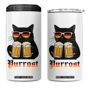 Oktoberfest Prost Cat Drinking 4 in 1 Can Cooler Tumbler Funny Purrost German Beer Gift TS12 One Size: 16 oz White Print Your Wear