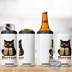 Oktoberfest Prost Cat Drinking 4 in 1 Can Cooler Tumbler Funny Purrost German Beer Gift TS12 Print Your Wear