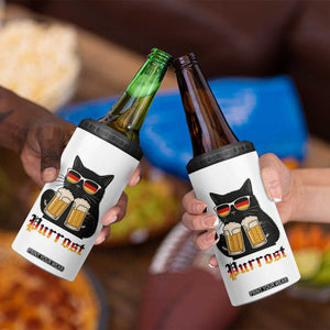 Oktoberfest Prost Cat Drinking 4 in 1 Can Cooler Tumbler Funny Purrost German Beer Gift TS12 Print Your Wear