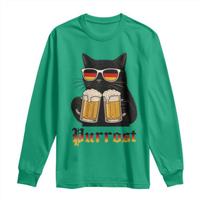 Oktoberfest Prost Cat Drinking Long Sleeve Shirt Funny Purrost German Beer Gift TS12 Irish Green Print Your Wear