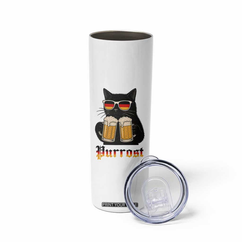 Oktoberfest Prost Cat Drinking Skinny Tumbler Funny Purrost German Beer Gift TS12 Print Your Wear