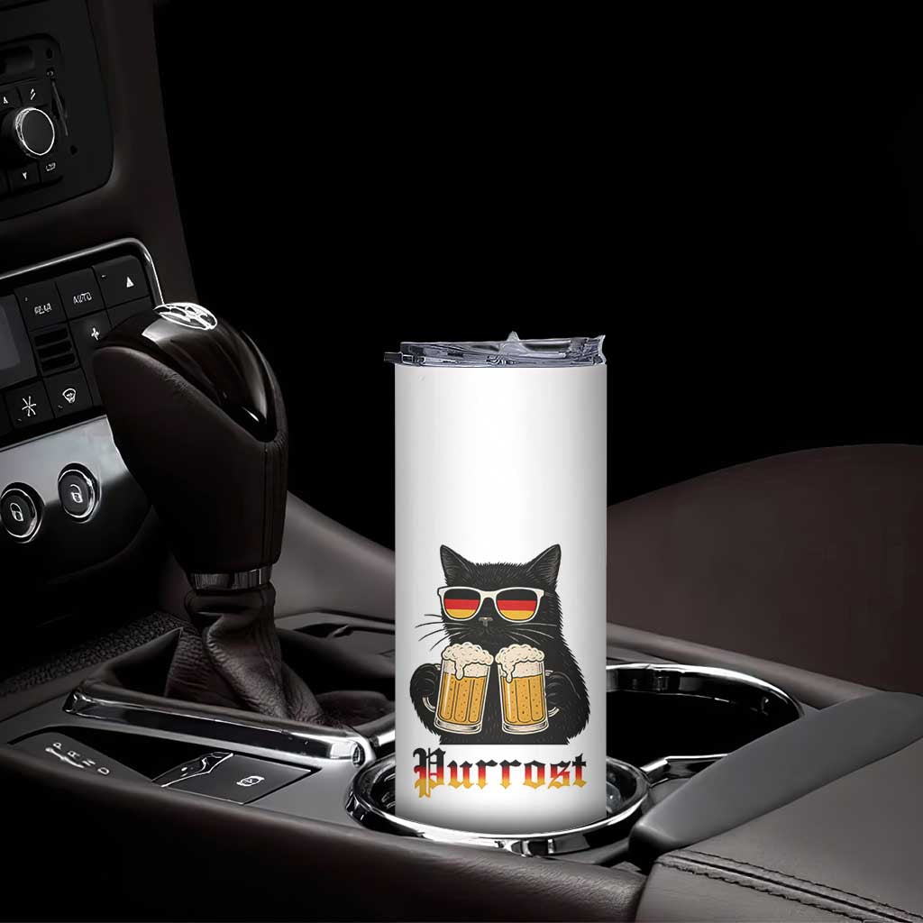 Oktoberfest Prost Cat Drinking Skinny Tumbler Funny Purrost German Beer Gift TS12 Print Your Wear