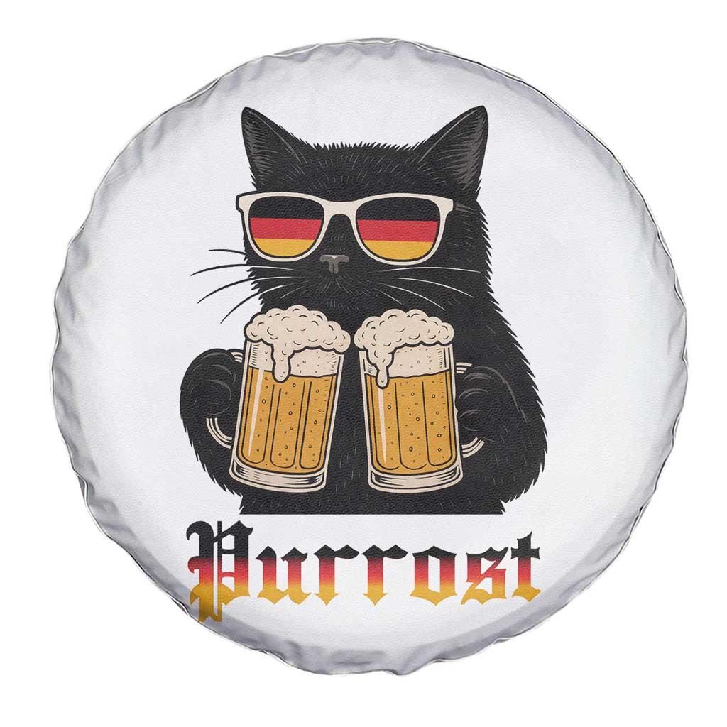 Oktoberfest Prost Cat Drinking Spare Tire Cover Funny Purrost German Beer Gift TS12 Print Your Wear