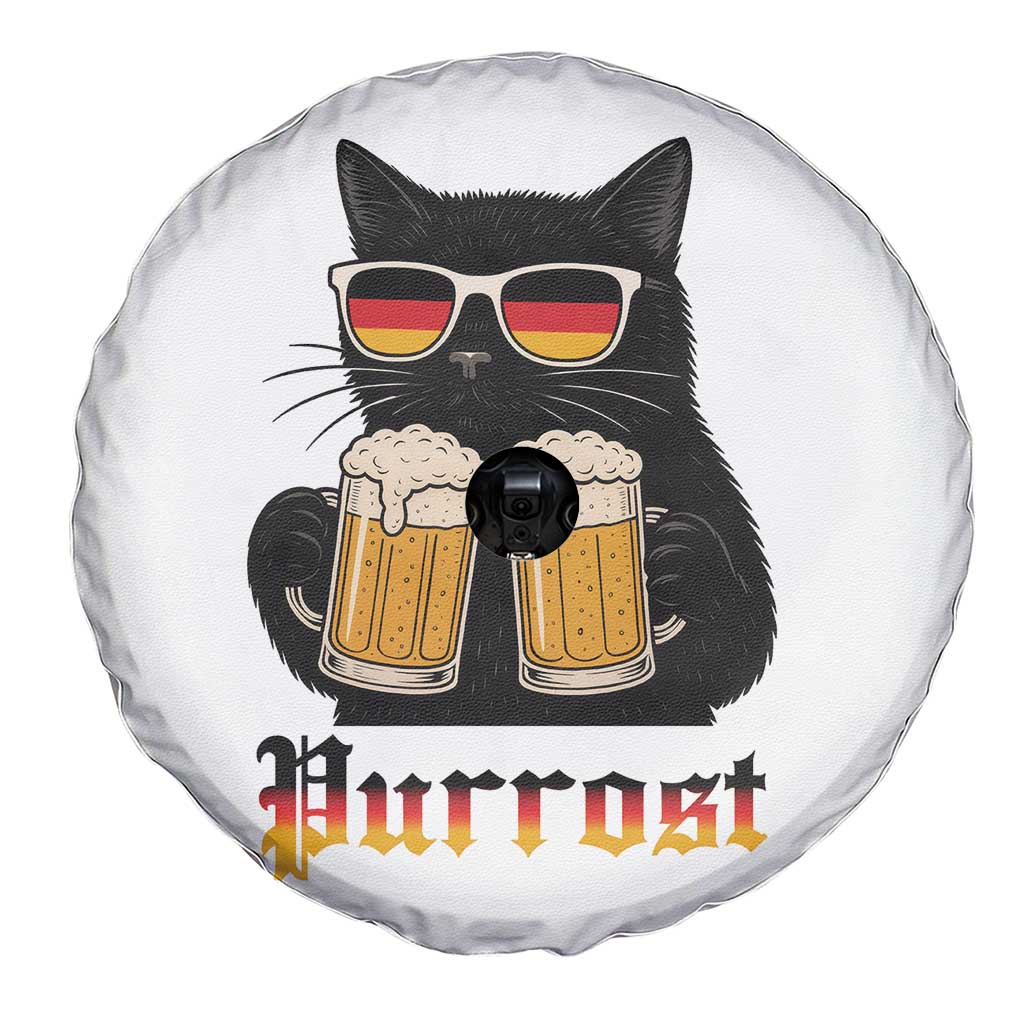 Oktoberfest Prost Cat Drinking Spare Tire Cover Funny Purrost German Beer Gift TS12 Print Your Wear