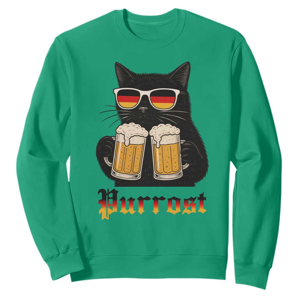 Oktoberfest Prost Cat Drinking Sweatshirt Funny Purrost German Beer Gift TS12 Irish Green Print Your Wear