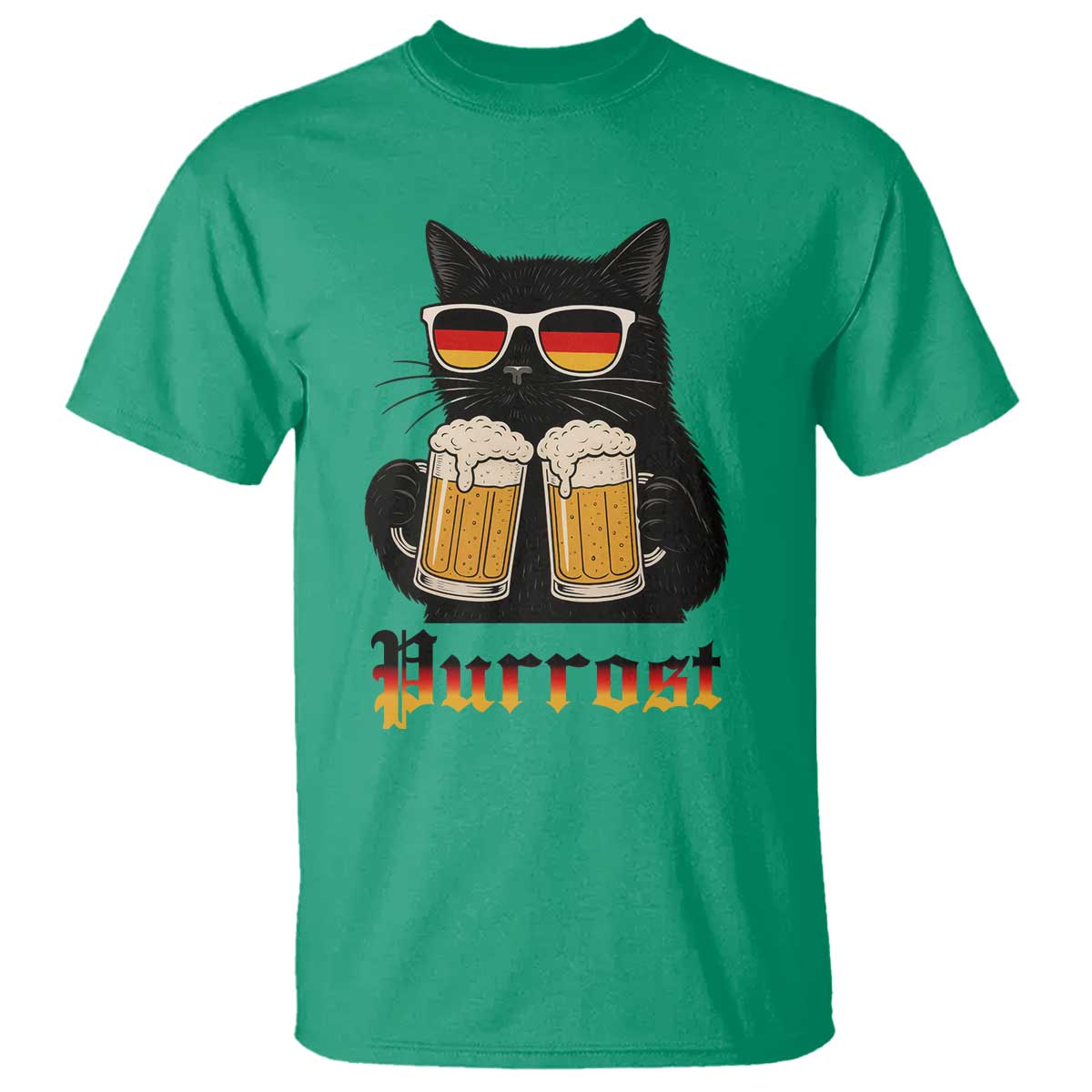 Oktoberfest Prost Cat Drinking T Shirt Funny Purrost German Beer Gift TS12 Irish Green Print Your Wear