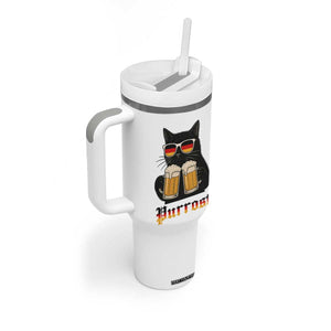 Oktoberfest Prost Cat Drinking Tumbler With Handle Funny Purrost German Beer Gift TS12 Print Your Wear