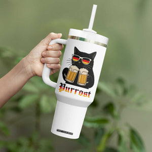 Oktoberfest Prost Cat Drinking Tumbler With Handle Funny Purrost German Beer Gift TS12 Print Your Wear