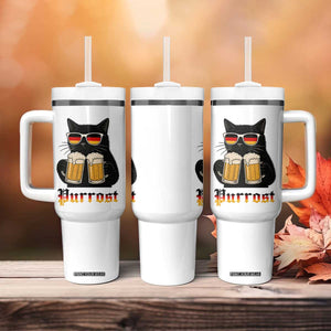 Oktoberfest Prost Cat Drinking Tumbler With Handle Funny Purrost German Beer Gift TS12 Print Your Wear