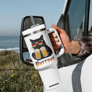 Oktoberfest Prost Cat Drinking Tumbler With Handle Funny Purrost German Beer Gift TS12 Print Your Wear
