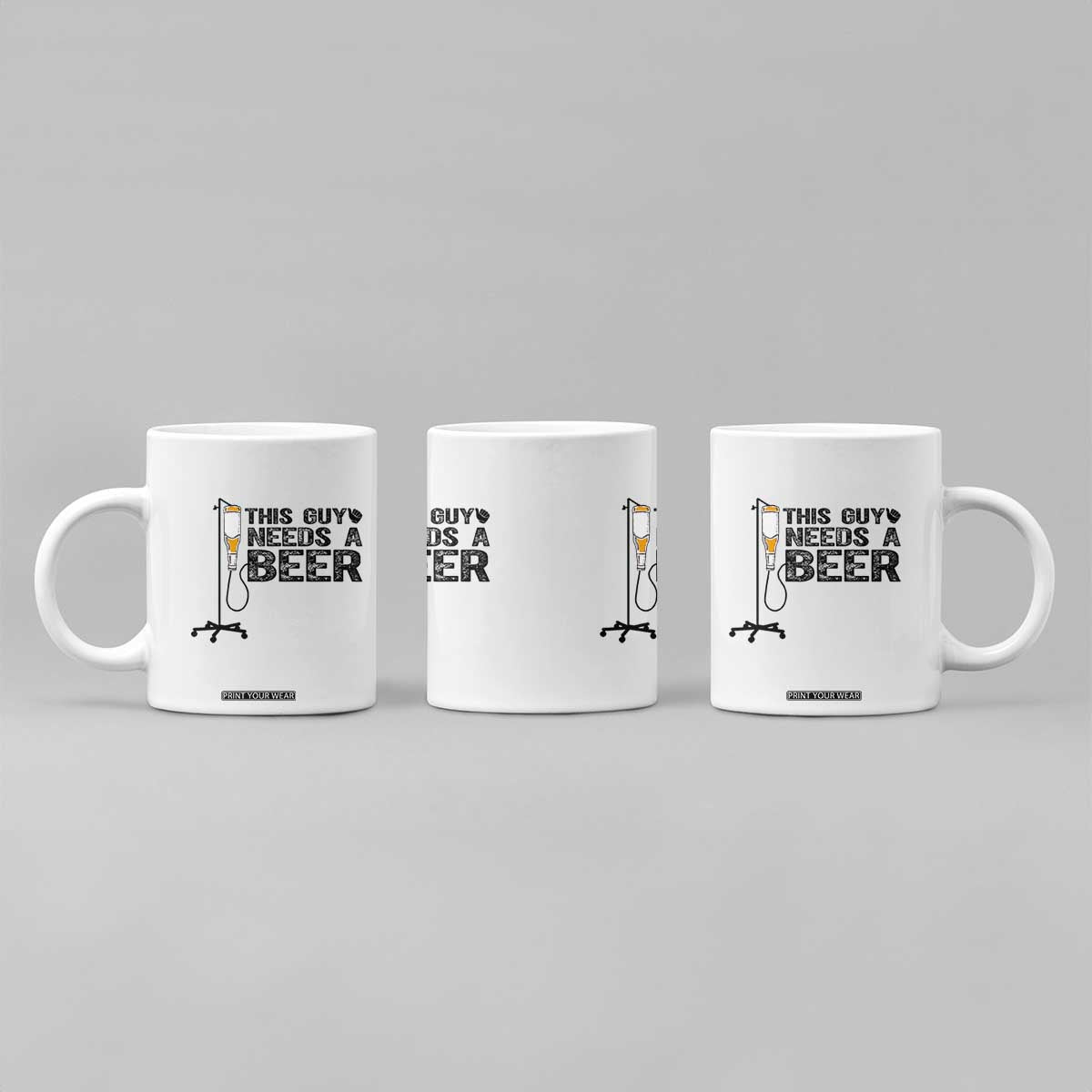 Funny Drinking Lover Coffee Mug This Guy Needs A Beer TS12 Print Your Wear