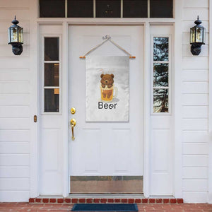 Funny Drinking Lover Garden Flag Bear In Beer Glass TS12 Print Your Wear