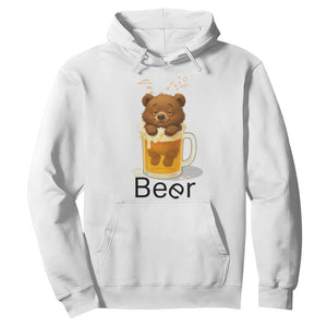 Funny Drinking Lover Hoodie Bear In Beer Glass TS12 White Print Your Wear
