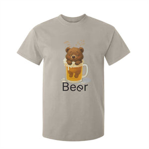 Funny Drinking Lover T Shirt For Kid Bear In Beer Glass TS12 Sand Print Your Wear