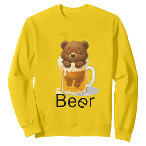 Funny Drinking Lover Sweatshirt Bear In Beer Glass TS12 Daisy Print Your Wear