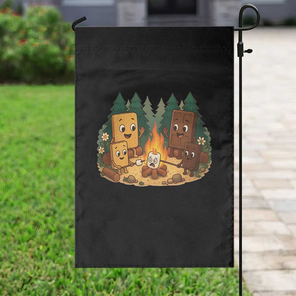 Funny Smores Camping Garden Flag Marshmallow Chocolate Fire TS12 Print Your Wear