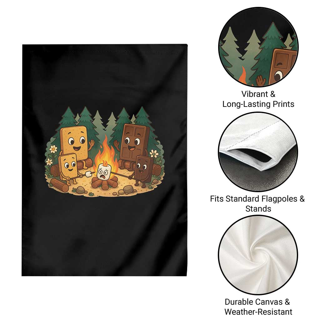 Funny Smores Camping Garden Flag Marshmallow Chocolate Fire TS12 Print Your Wear