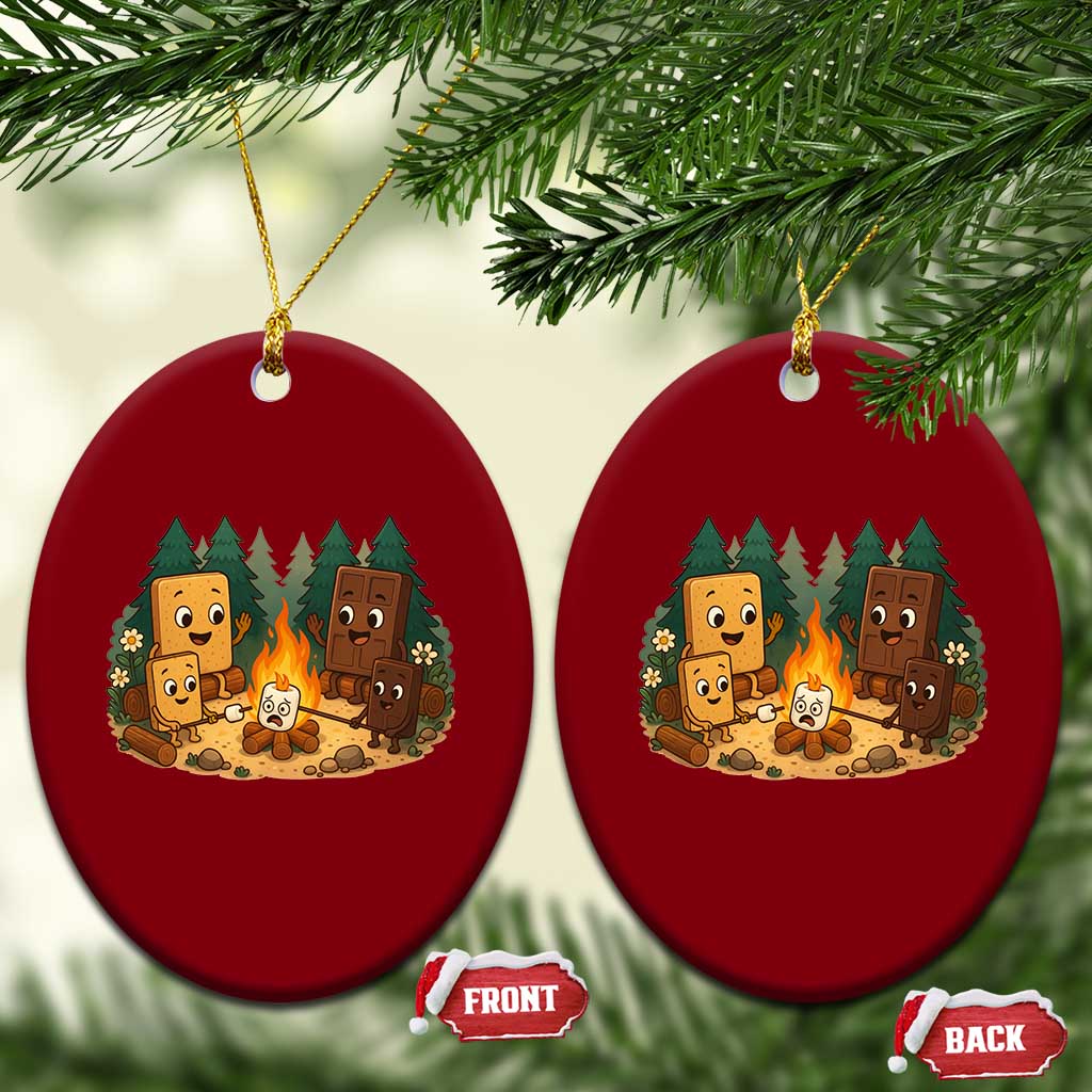 Funny Smores Camping Ceramic Ornament Marshmallow Chocolate Fire TS12 Print Your Wear
