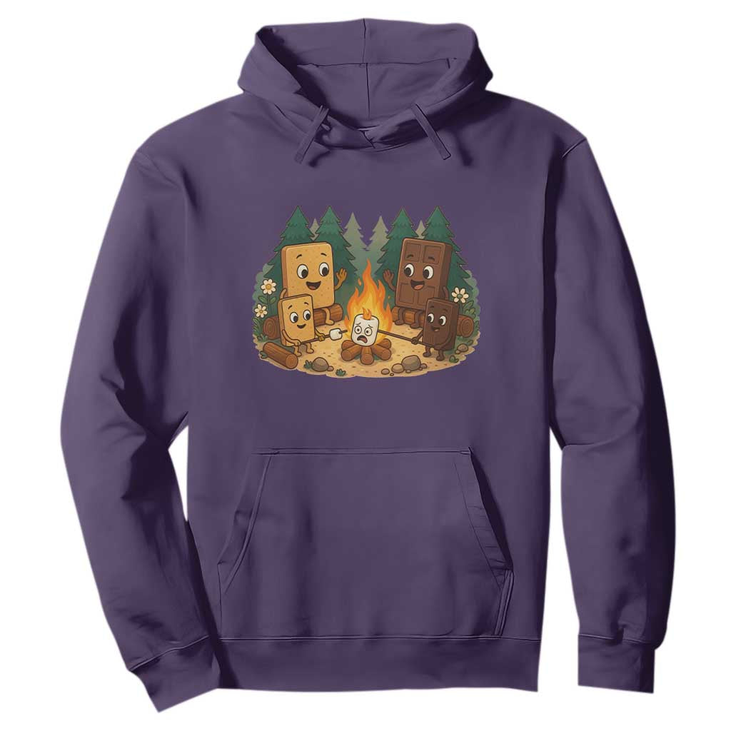 Funny Smores Camping Hoodie Marshmallow Chocolate Fire TS12 Purple Print Your Wear