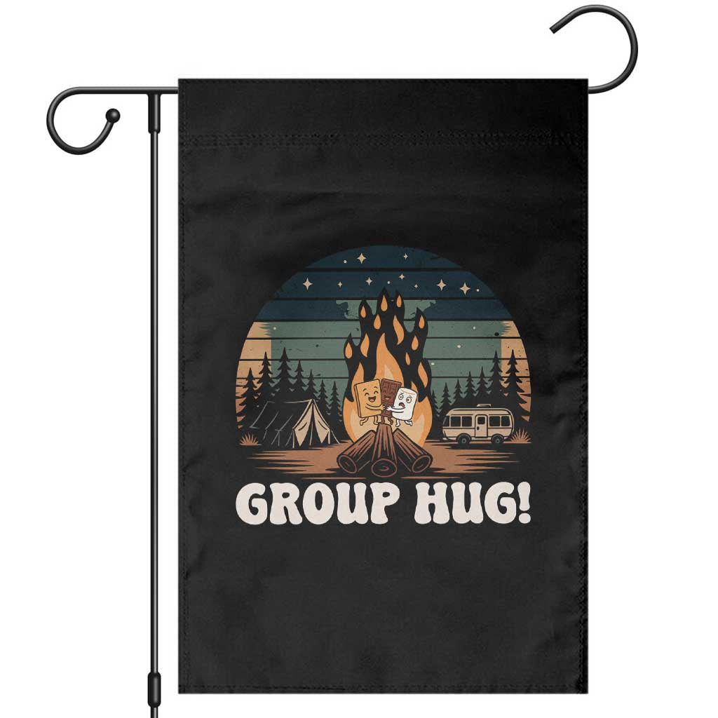 Funny Smores Camping Garden Flag Group Hug TS12 Black Print Your Wear