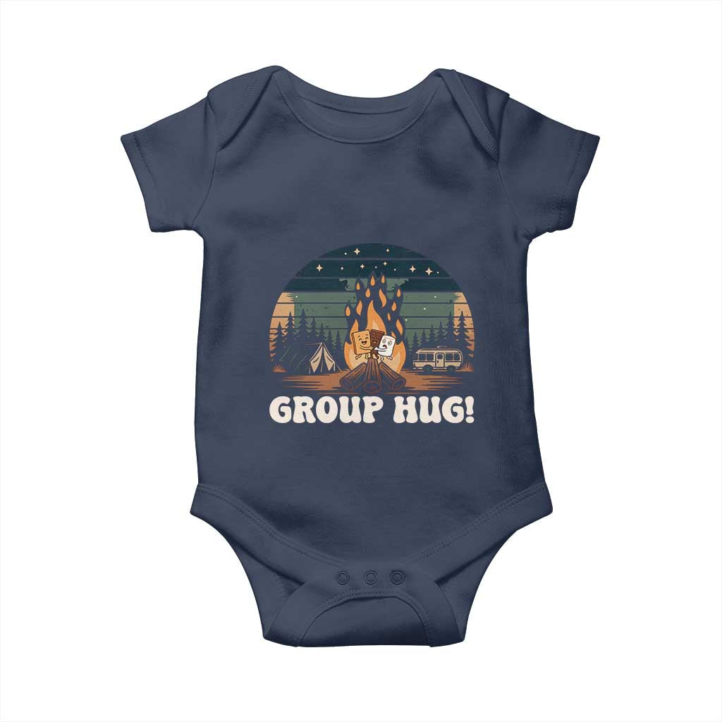 Funny Smores Camping Baby Onesie Group Hug TS12 Navy Print Your Wear