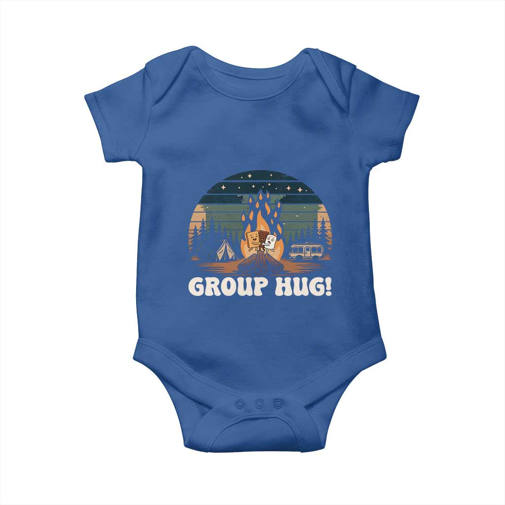 Funny Smores Camping Baby Onesie Group Hug TS12 Royal Blue Print Your Wear