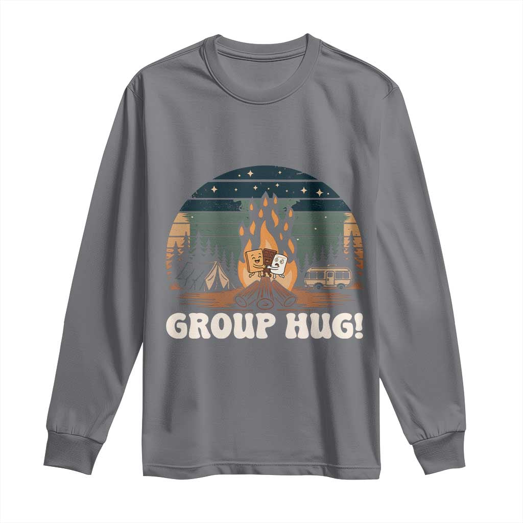 Funny Smores Camping Long Sleeve Shirt Group Hug TS12 Charcoal Print Your Wear