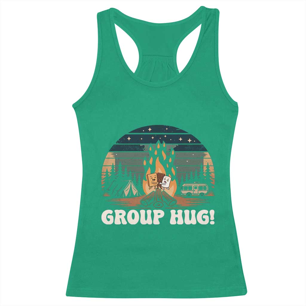 Funny Smores Camping Racerback Tank Top Group Hug TS12 Irish Green Print Your Wear