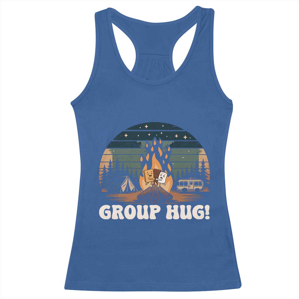 Funny Smores Camping Racerback Tank Top Group Hug TS12 Royal Blue Print Your Wear