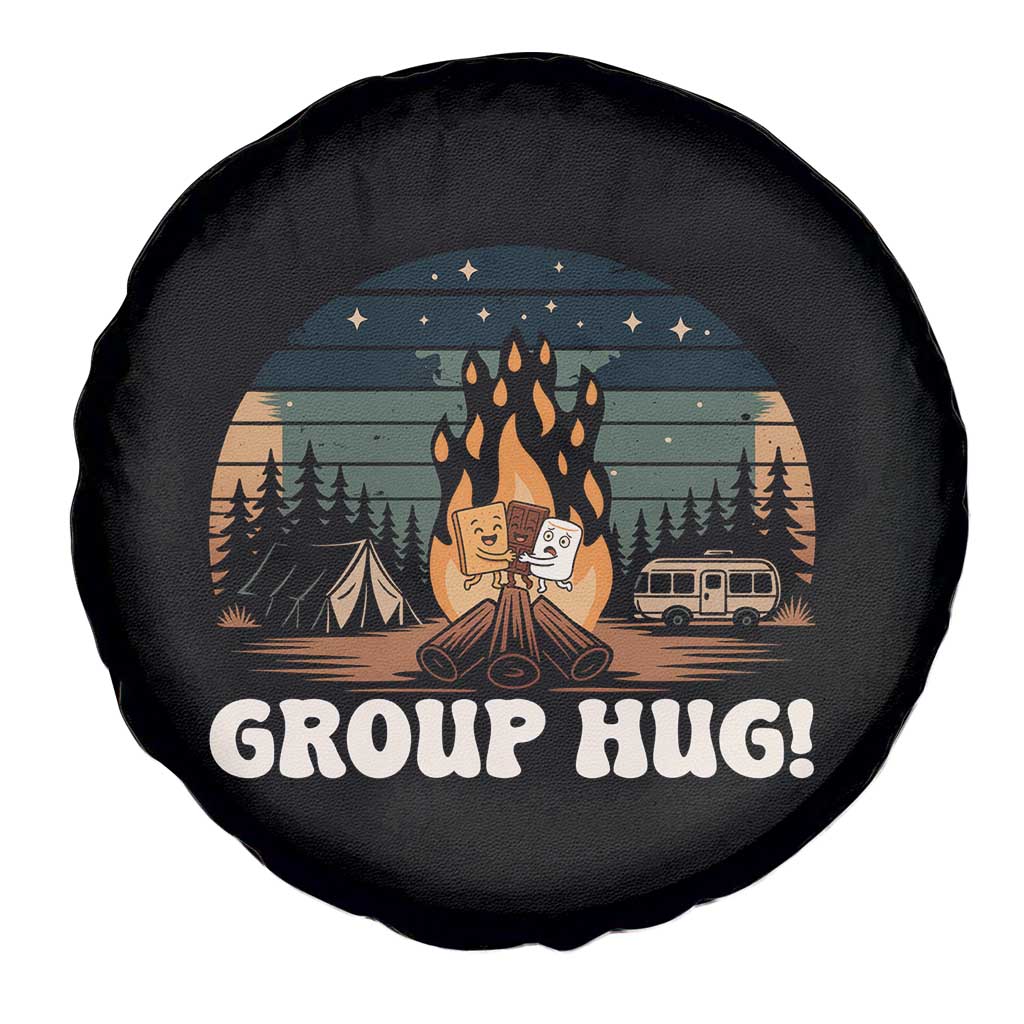 Funny Smores Camping Spare Tire Cover Group Hug TS12 Print Your Wear