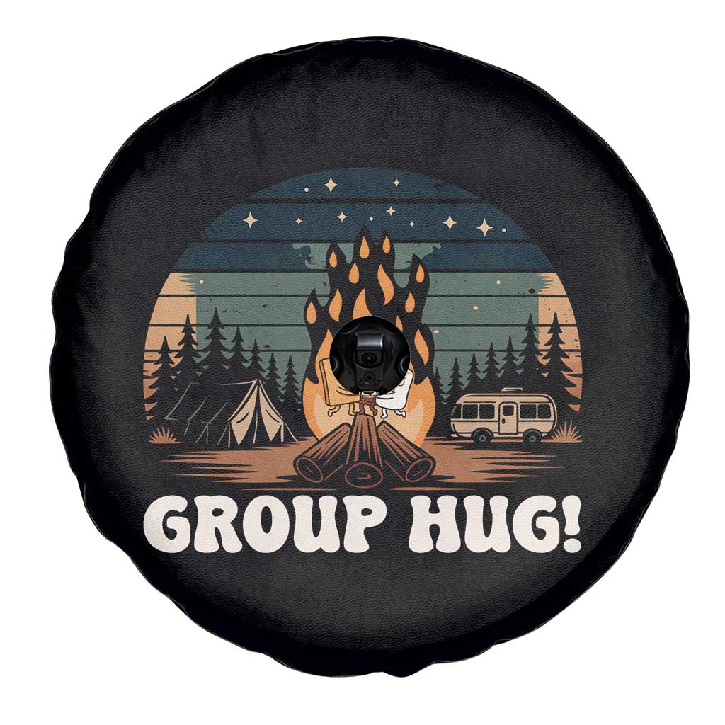 Funny Smores Camping Spare Tire Cover Group Hug TS12 Print Your Wear