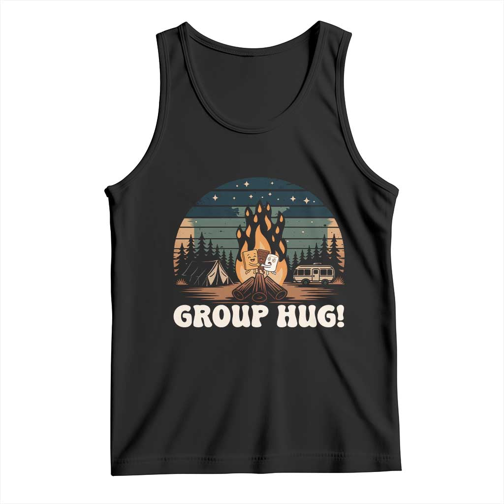 Funny Smores Camping Tank Top Group Hug TS12 Black Print Your Wear