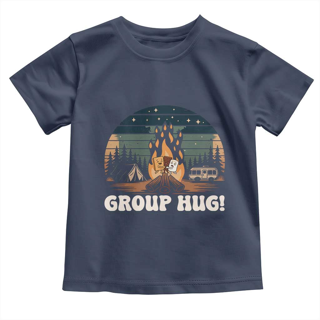 Funny Smores Camping Toddler T Shirt Group Hug TS12 Navy Print Your Wear