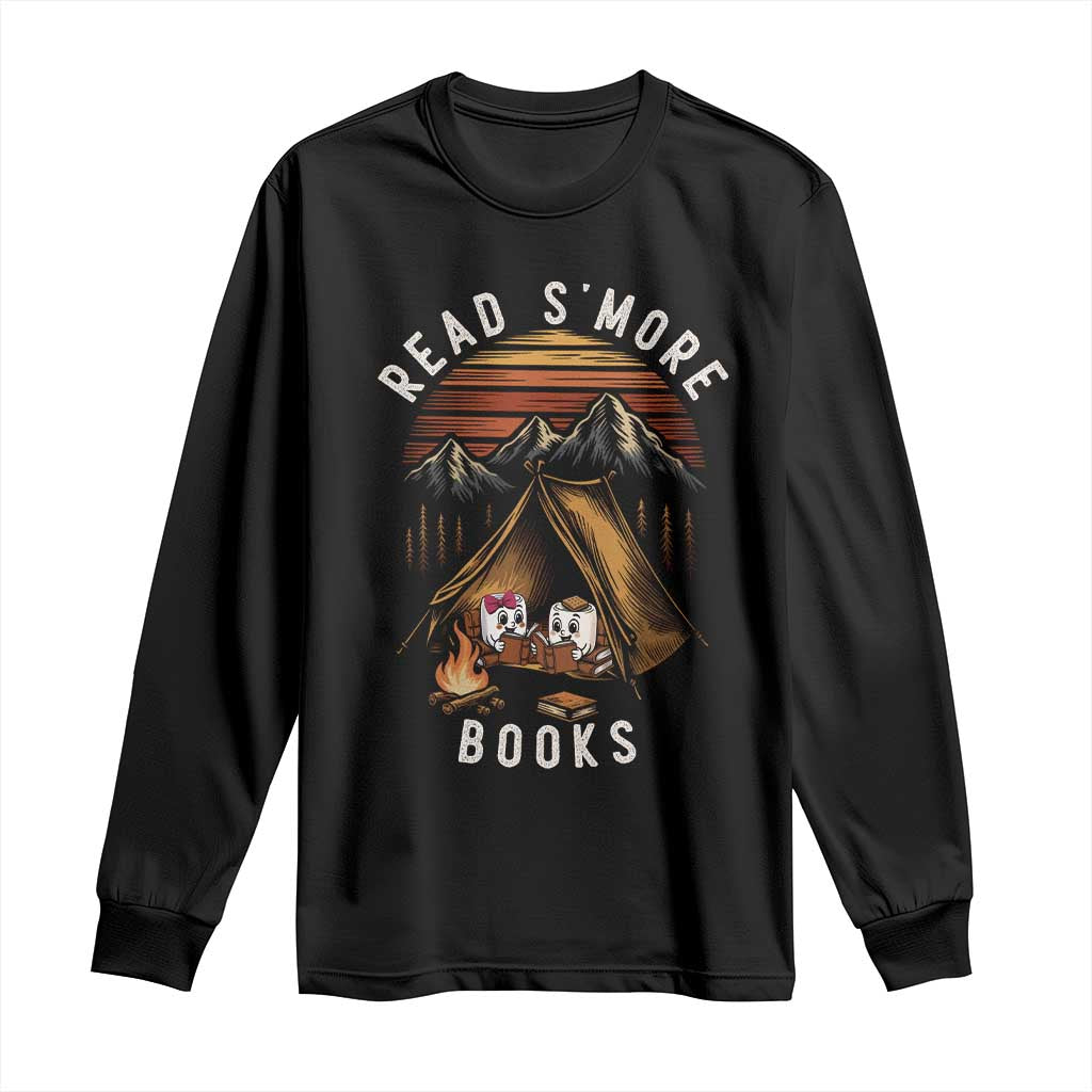 Book Lover Gift Long Sleeve Shirt Read Smore Books Camping Humor TS12 Black Print Your Wear