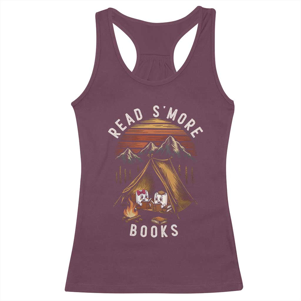 Book Lover Gift Racerback Tank Top Read Smore Books Camping Humor TS12 Maroon Print Your Wear