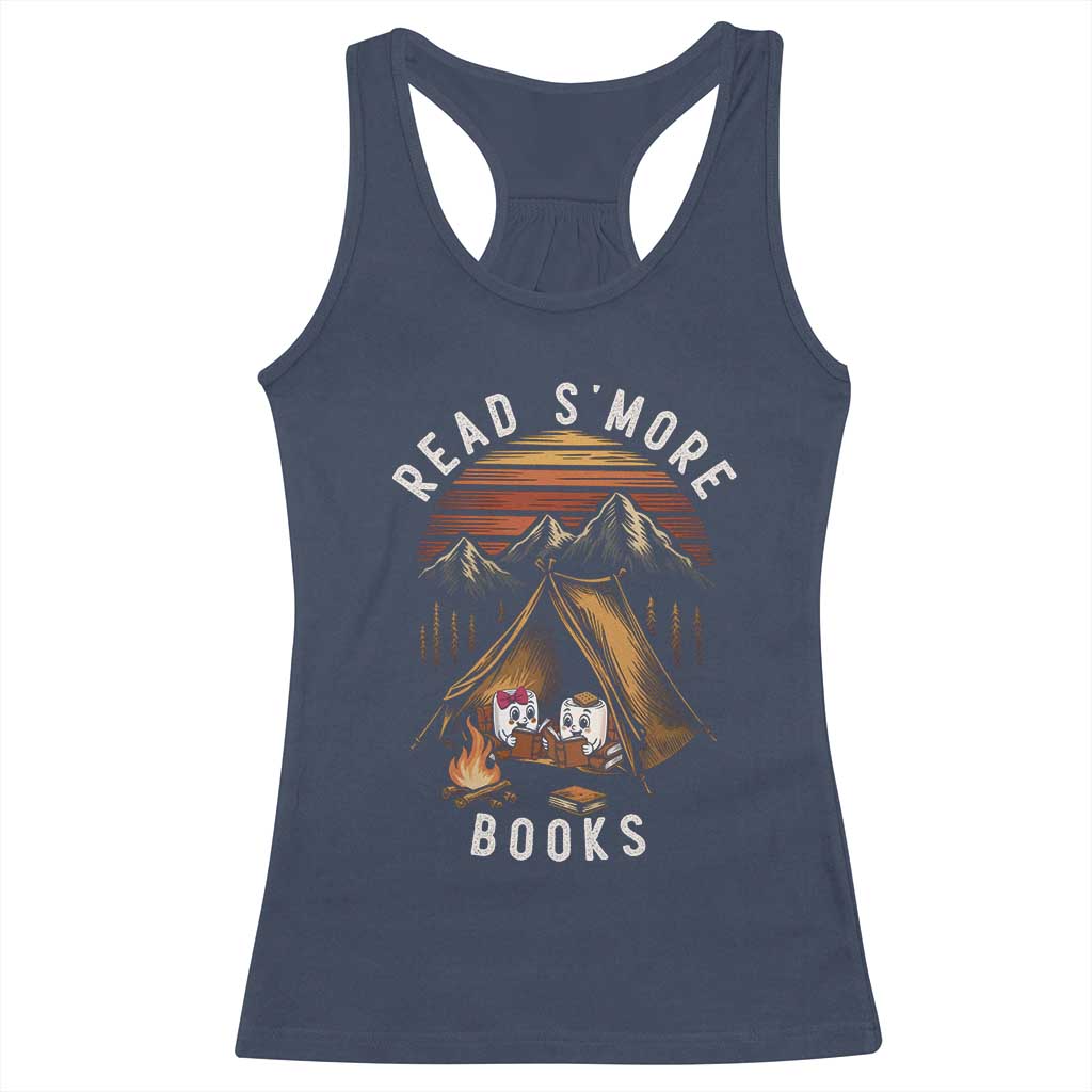 Book Lover Gift Racerback Tank Top Read Smore Books Camping Humor TS12 Navy Print Your Wear