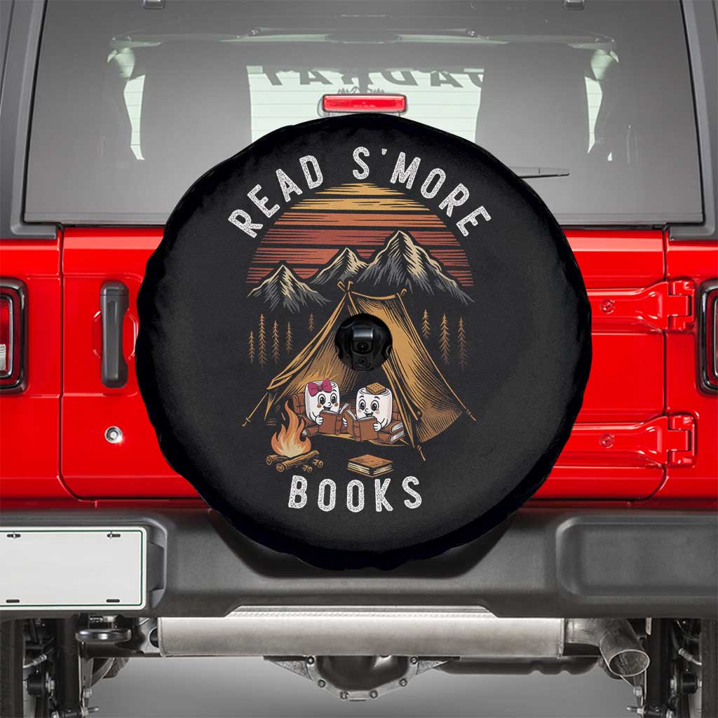 Book Lover Gift Spare Tire Cover Read Smore Books Camping Humor TS12 Black Print Your Wear