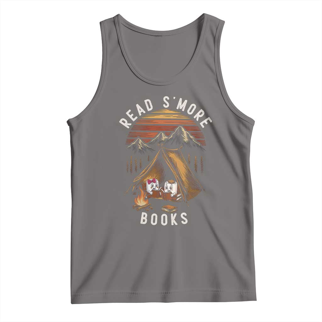 Book Lover Gift Tank Top Read Smore Books Camping Humor TS12 Deep Heather Print Your Wear