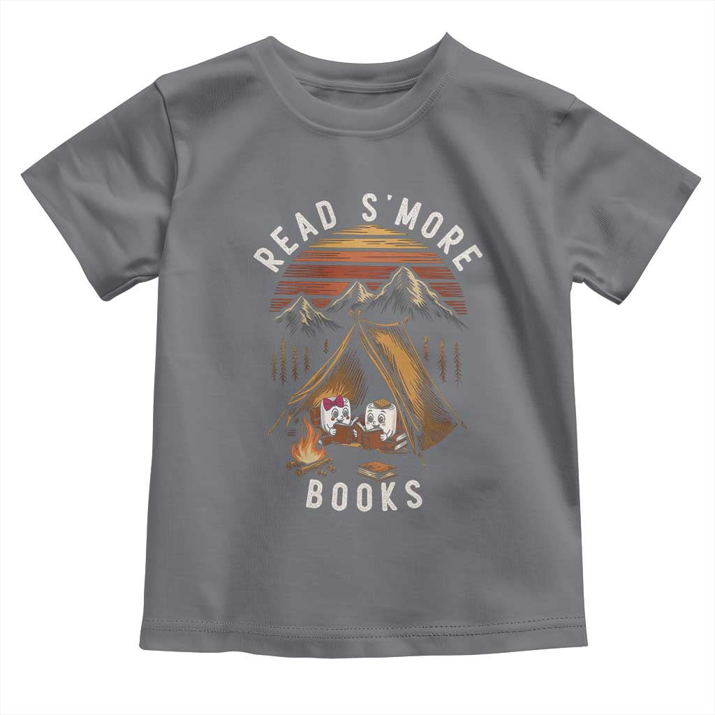 Book Lover Gift Toddler T Shirt Read Smore Books Camping Humor TS12 Charcoal Print Your Wear