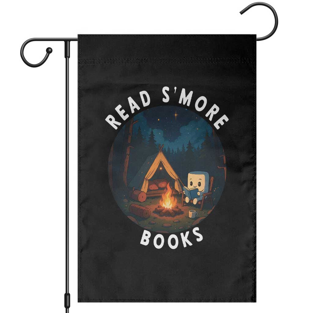 Camping Lover Garden Flag Read Smore Books Funny Smores TS12 Black Print Your Wear