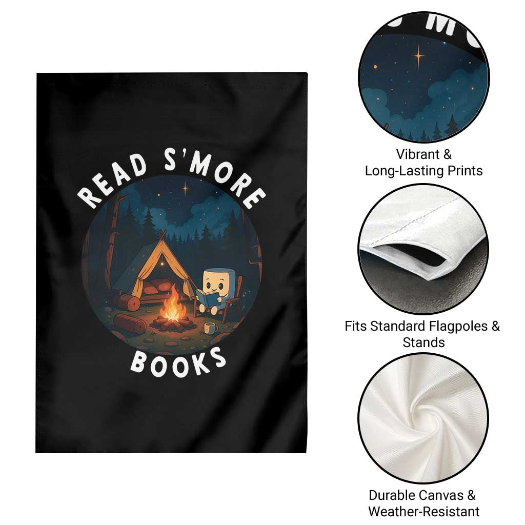Camping Lover Garden Flag Read Smore Books Funny Smores TS12 Print Your Wear