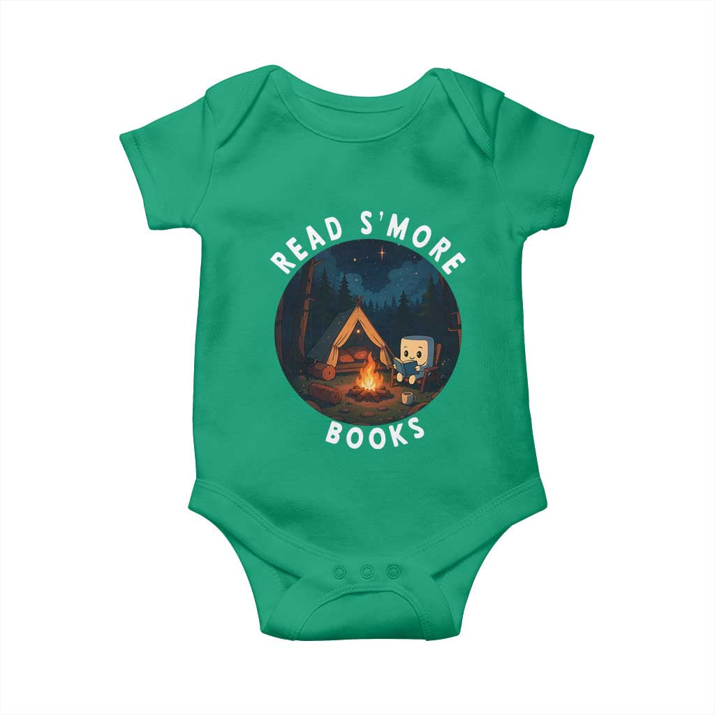 Camping Lover Baby Onesie Read Smore Books Funny Smores TS12 Irish Green Print Your Wear