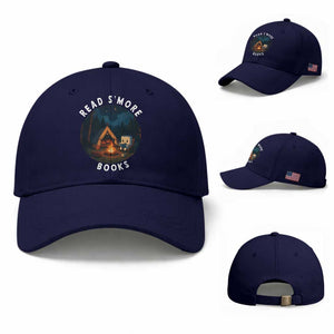 Camping Lover Baseball Cap Read Smore Books Funny Smores TS12 Baseball Cap Universal Fit Dark Blue Print Your Wear