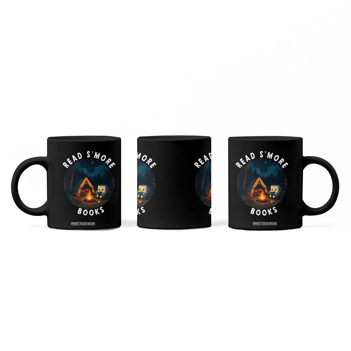 Camping Lover Coffee Mug Read Smore Books Funny Smores TS12 Print Your Wear