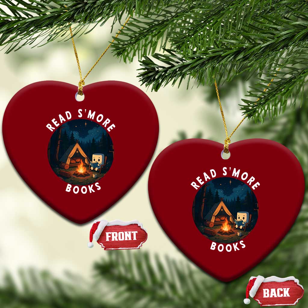 Camping Lover Ceramic Ornament Read Smore Books Funny Smores TS12 Print Your Wear