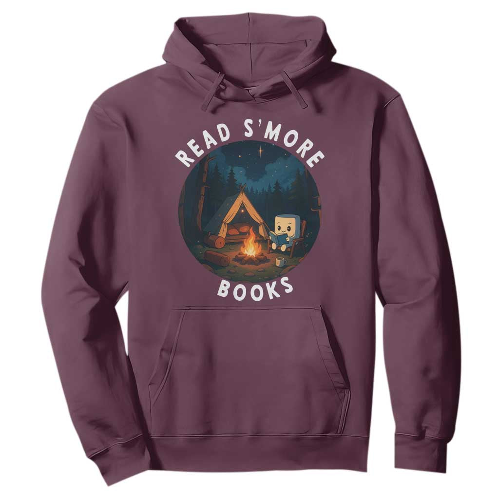 Camping Lover Hoodie Read Smore Books Funny Smores TS12 Maroon Print Your Wear