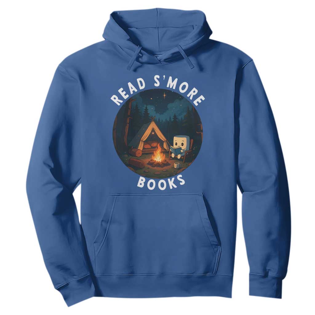 Camping Lover Hoodie Read Smore Books Funny Smores TS12 Royal Blue Print Your Wear